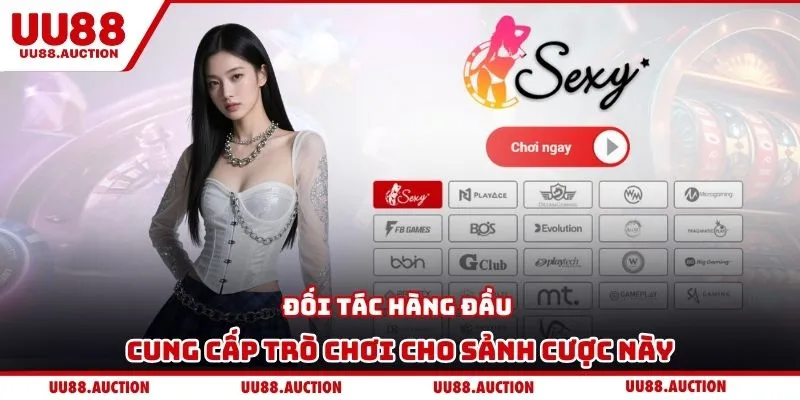 Đối tác hàng đầu cung cấp trò chơi cho sảnh cược này