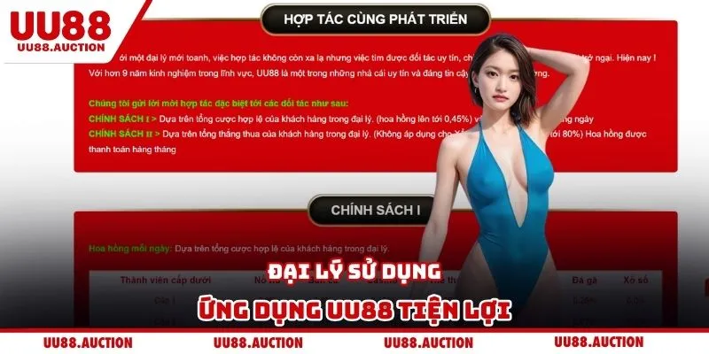 Đại lý sử dụng ứng dụng UU88 tiện lợi 