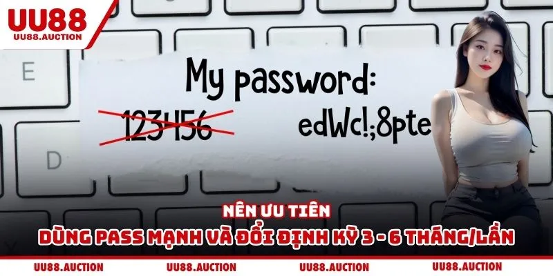 Nên ưu tiên dùng pass mạnh và đổi định kỳ 3 - 6 tháng/lần