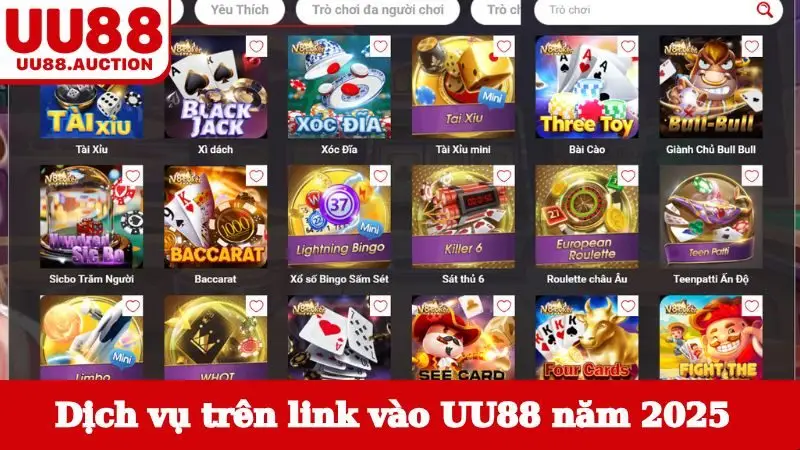 Dịch vụ tuyệt vời trên link vào UU88 năm 2025